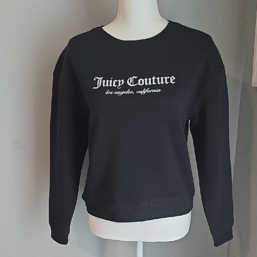 Juicy Couture Black Crew Neck Sweater NWT Size Small